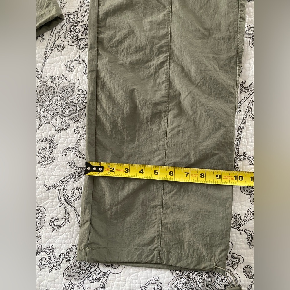 WILO the label NEW cargo parachute pants OLIVE XS - Picture 10 of 11